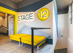 New dressing rooms, make-up area and entrance for Theatre 12 at Cinecittà